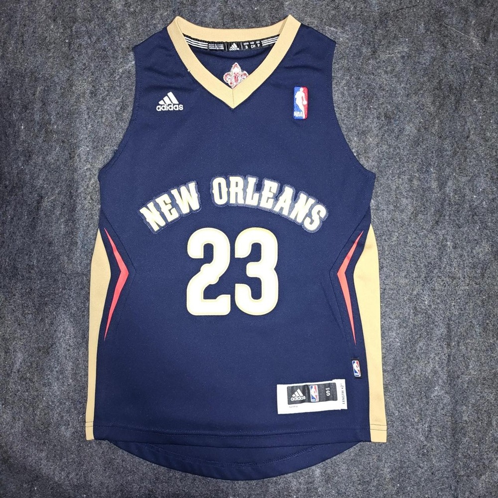 Adidas Anthony Davis New Orleans Pelicans NBA Jersey Navy Blue 23 Mens Small